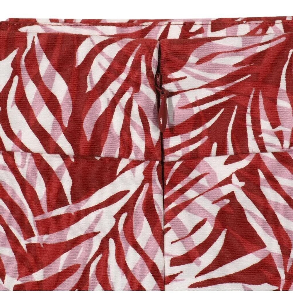 Ann Taylor Factory Womens Tropical Leaf Print Skirt Size 12 Red & White - Picture 4 of 7